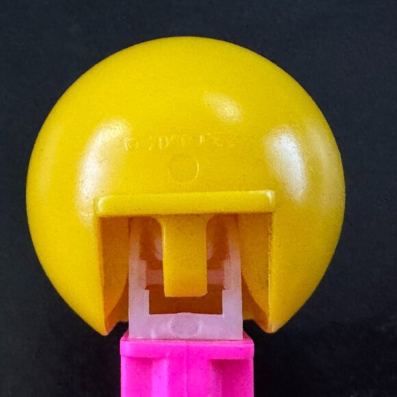 PEZ Candy Dispenser Walmart Smiley Funky Face, Neon Pink Stem, Hungary, 2000 - Picture 7 of 15